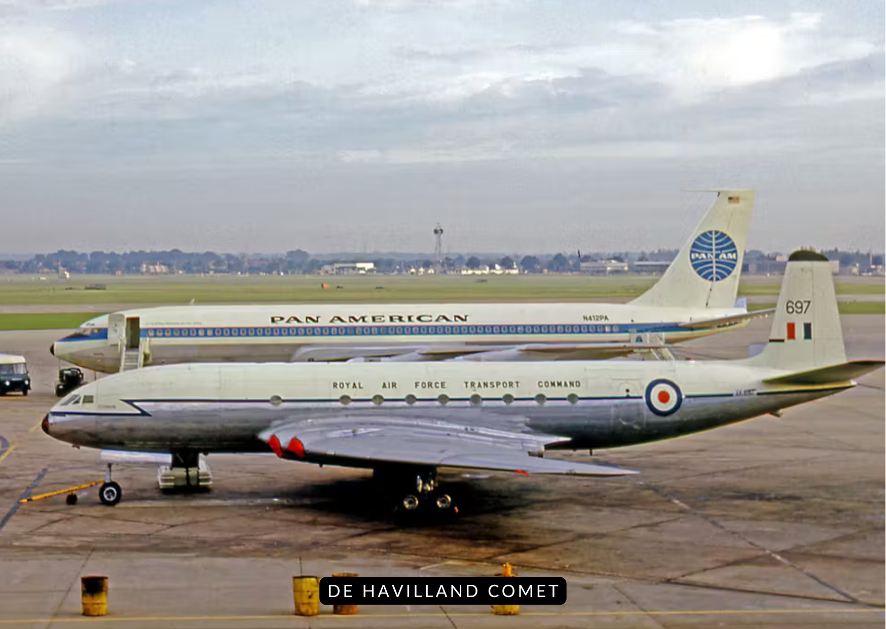De Havilland Comet vintage jet on museum display