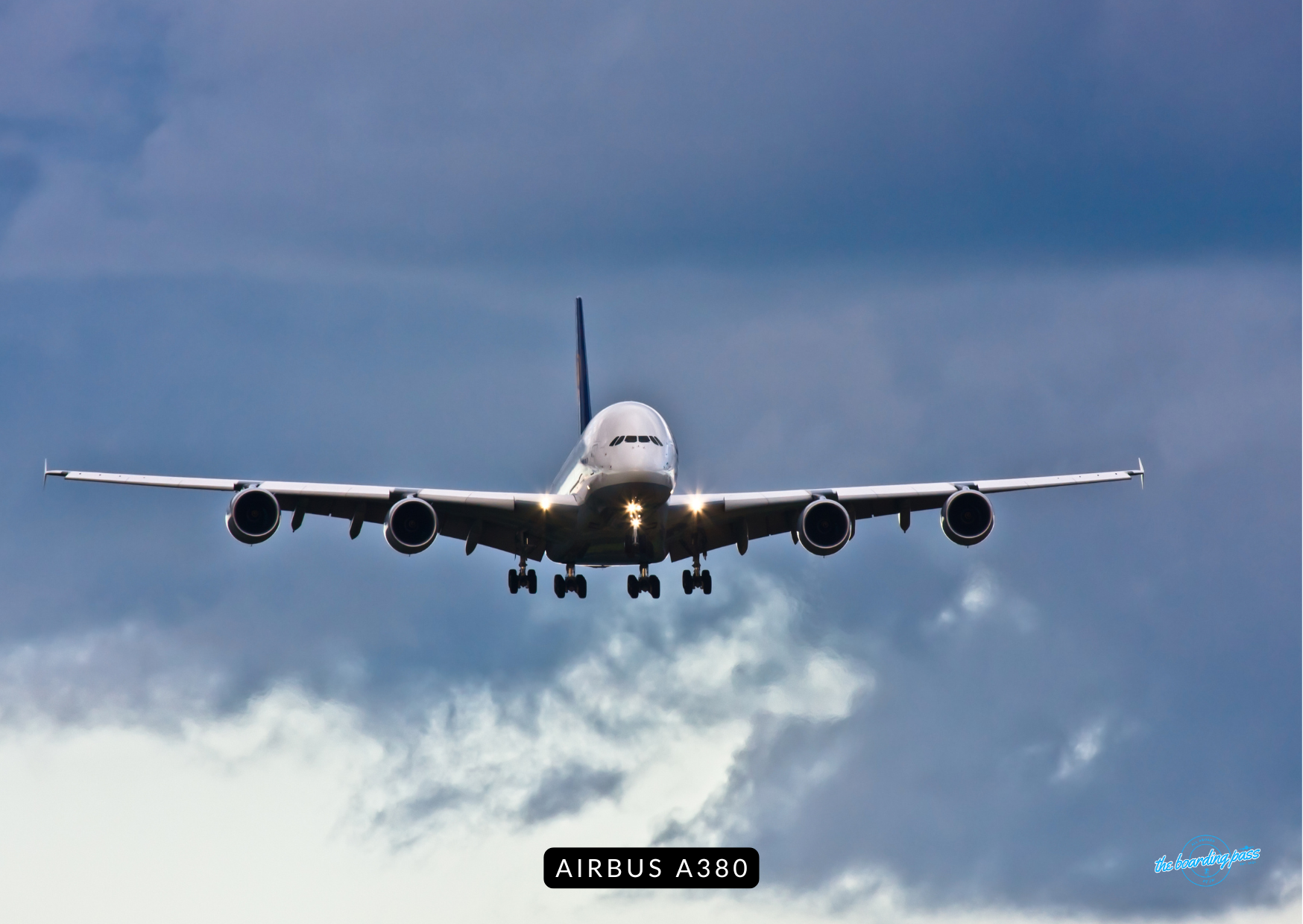 Airbus A380 coming in to land at Heathrow Airport