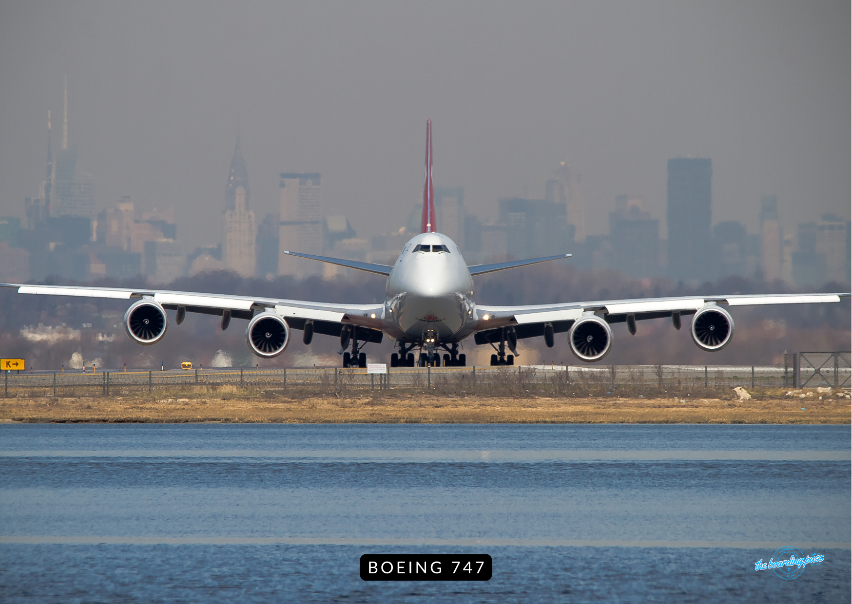 Boeing 747 preparing for take off, showing its signature upper deck.