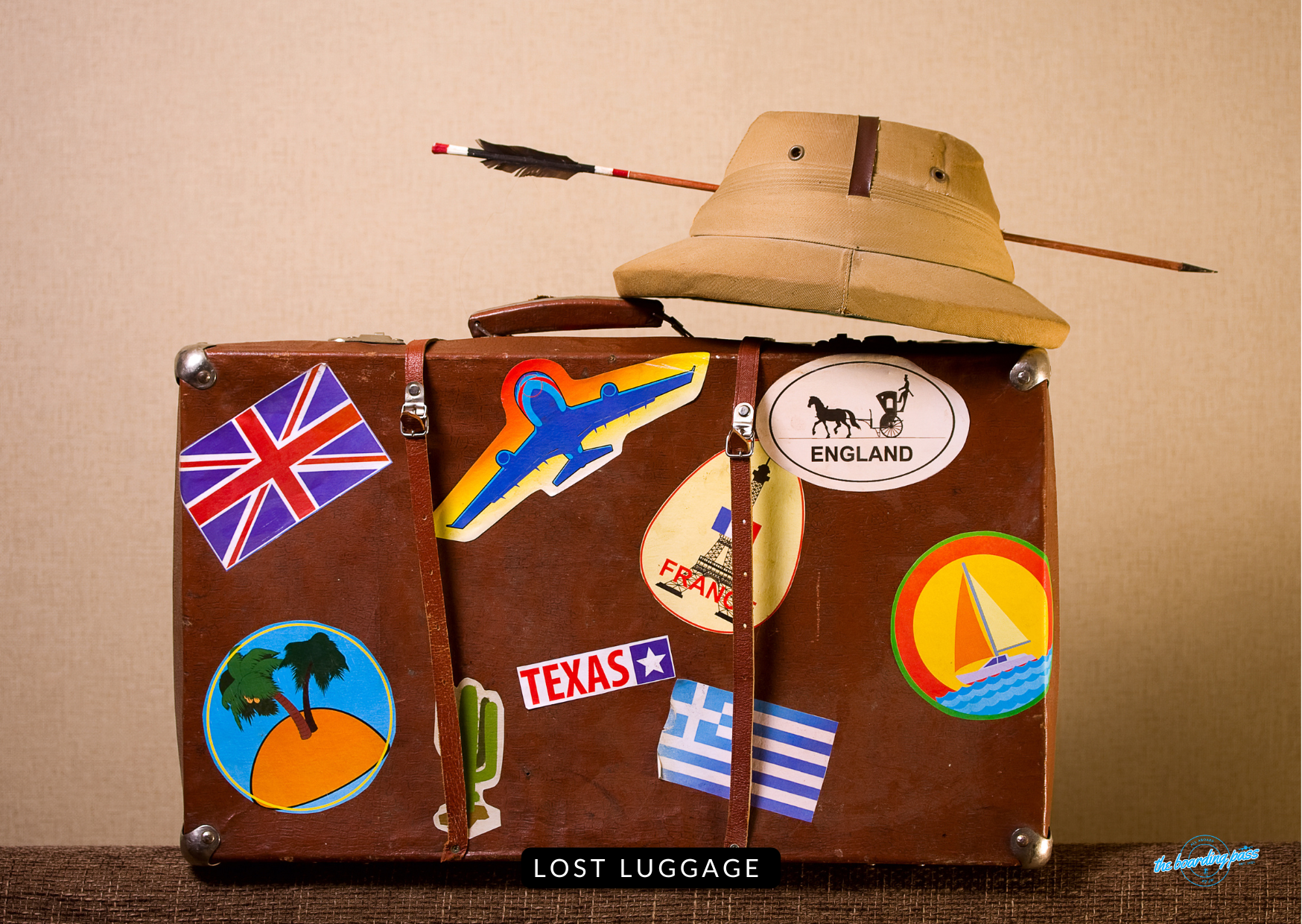 Lost luggage trolley at London Heathrow illustrating travel insurance importance