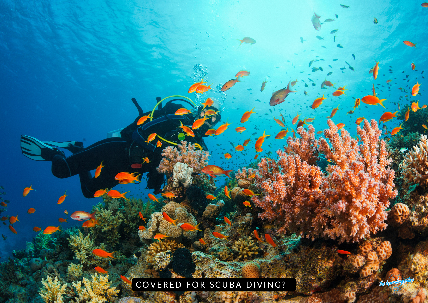 adventure holiday in Greece with insured traveller scuba diving safely